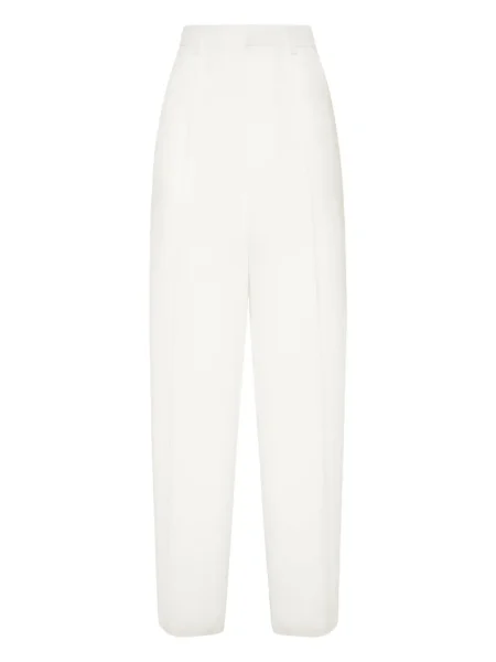 Pantaloni Philipp Plein plisate alb