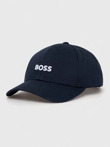 BOSS czapka z daszkiem z aplikacją niebieski