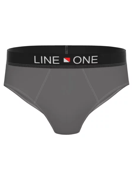 Line One Σλιπ Herren Slips aus Baumwolle σκούρο γκρι