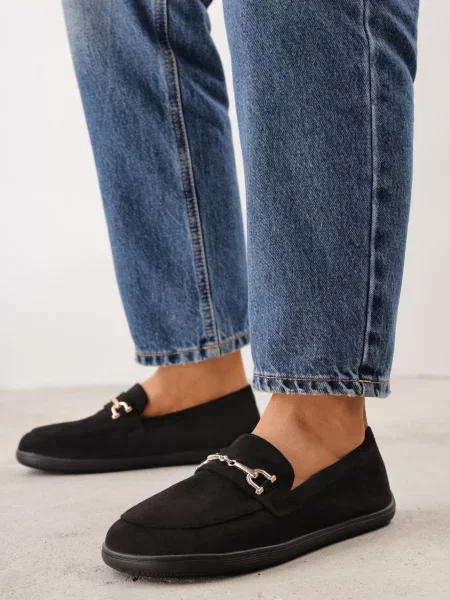 Mocasini Ideal cu cataramă negru