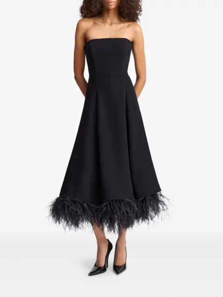 Rochie midi 16arlington cu pene negru