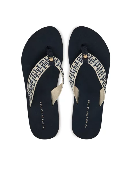 Tommy Hilfiger Šlepetės per pirštą Th Corporate Sandal Tamsiai mėlyna