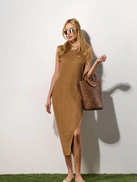 Сукня міді TrikoBakh коричневий