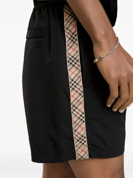 Карирани долнища на бански Burberry черно