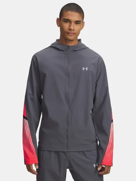 Geacă Under Armour cu glugă gri