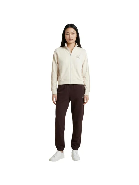 Geacă de blugi Calvin Klein Jeans stretch alb