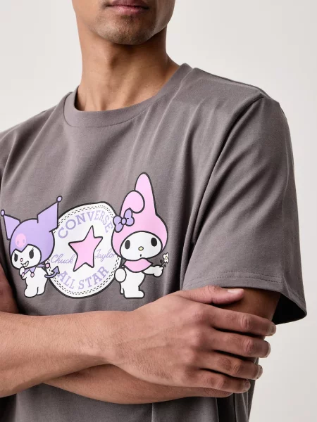 Converse férfi póló x HELLO KITTY szürke