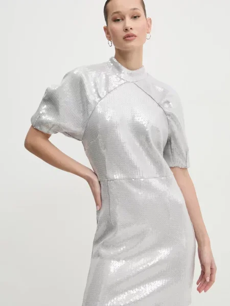 Rotate rochie mini drept gri