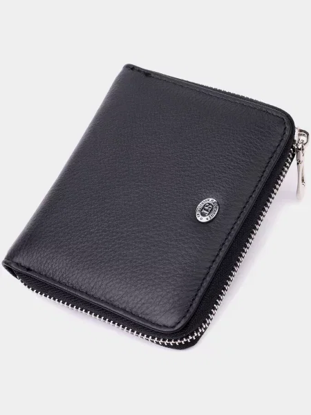 Кожаный кошелек St Leather Accessories черный