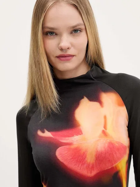 Платье мини Desigual клеш черное