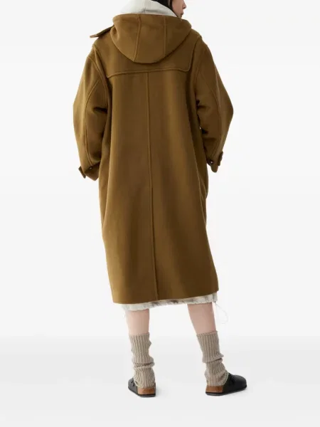 Palton duffle Studio Tomboy cu glugă maro