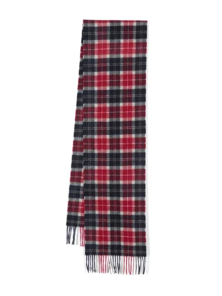 Fular Barbour de lână în carouri albastru