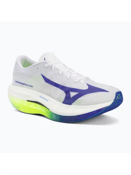 Мъжки обувки за бягане Mizuno Hyperwarp Pro dazzling blue/white/surf the web бяло