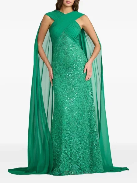 Rochie Tadashi Shoji cu paiete verde