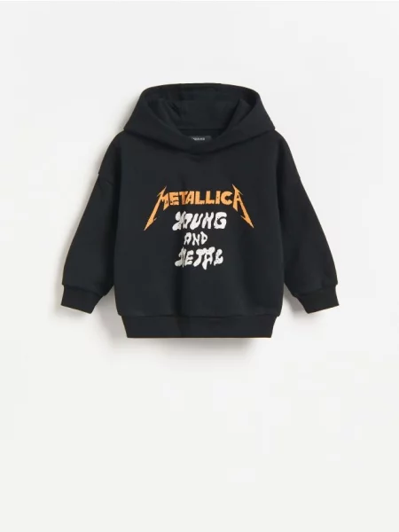 Reserved Mikina s motívom Metallica čierna