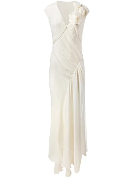 Rochie Alejandra Alonso Rojas din șifon drapată de costum