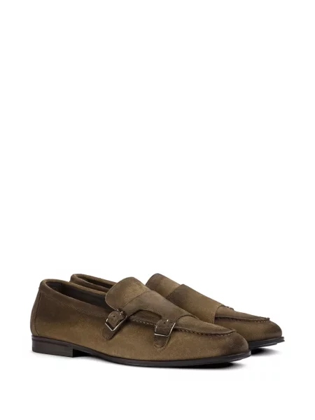 Pantofi loafer Doucal's din piele de căprioară maro