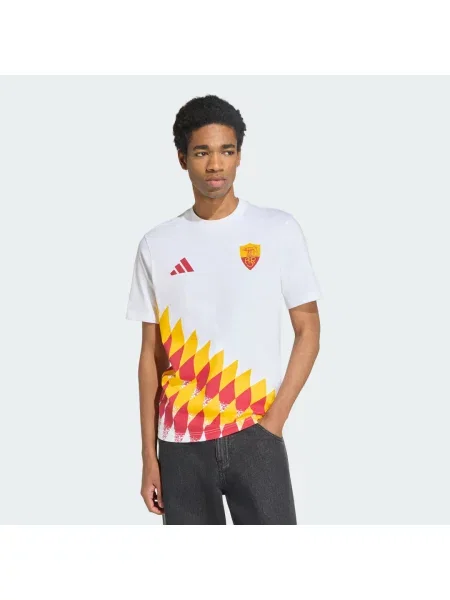 Koszulka z grafiką AS Roma Seasonal biała