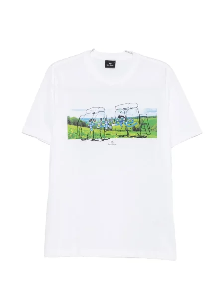 Tricou Ps Paul Smith cu imagine alb