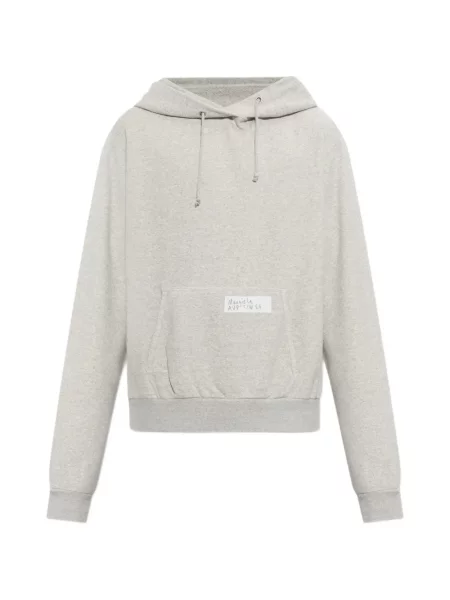Hanorac cu glugă Maison Margiela cu imagine cu cordon gri