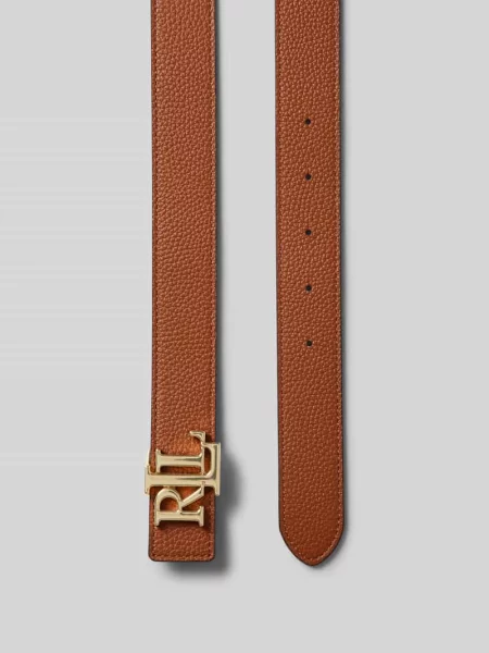 Lauren Ralph Lauren pasek skórzany dwustronny brązowy