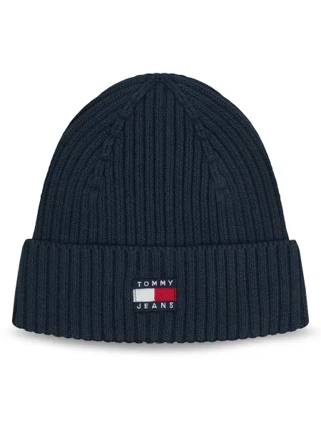 Kepurė Tommy Jeans Tjm Heritage Core Beanie Tamsiai mėlyna