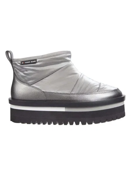 Tommy Jeans Hótaposó Tjw Flatform Boot Wl ezüst