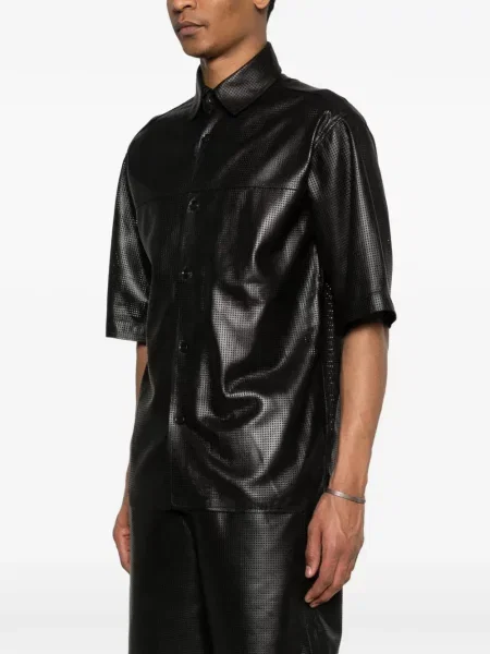 Cămașă Arma din piele negru