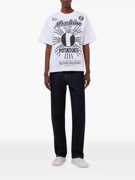 Tricou Moschino cu imagine alb