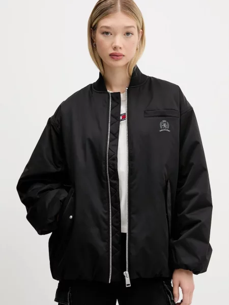 Tommy Jeans geacă de iarnă oversize negru