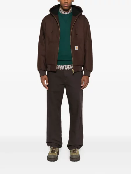 Geacă Carhartt Wip cu glugă maro