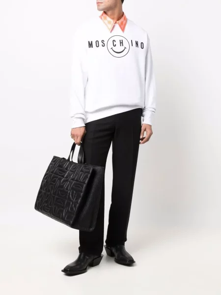 Hanorac Moschino cu imagine alb