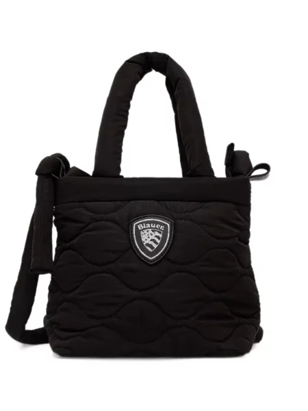 Shopperka Blauer z logo pikowana czarna