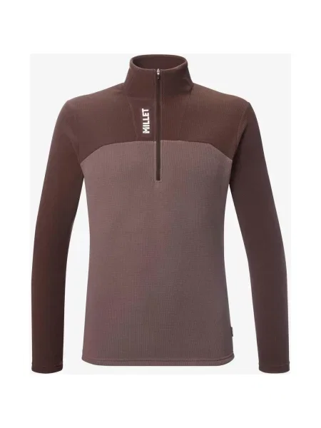 Polar Millet Ubic Light Grid Half Zip topo S brązowy