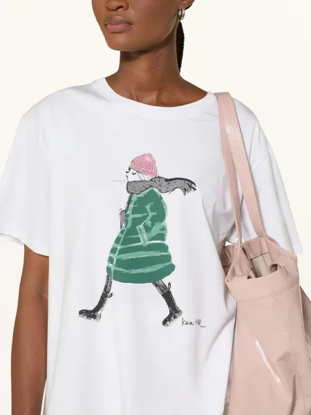 Kera Till Tričko / tmavě zelená / černá bílá