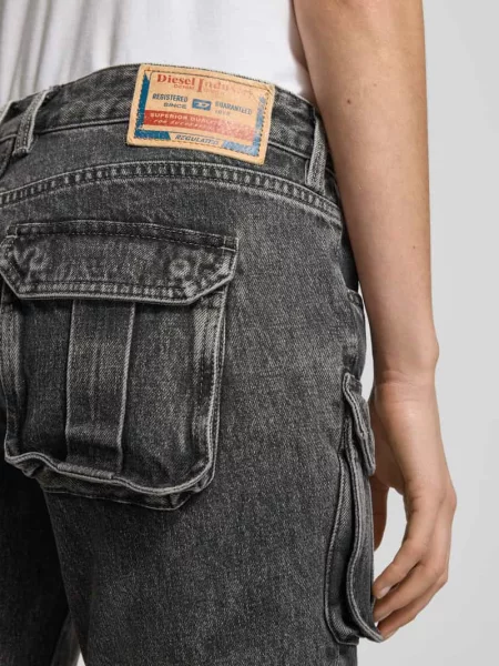 Spodnie cargo z tkaniny stylizowanej na denim Diesel