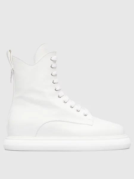 Кожаные ботинки The Attico белые