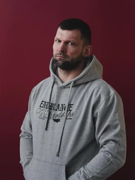 MANTO bluza z kapturem RESOLVE melanż szara