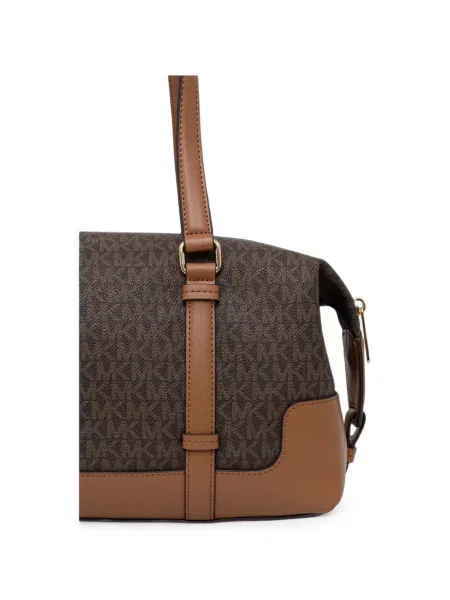 Geantă Michael Michael Kors din piele cu autograf maro