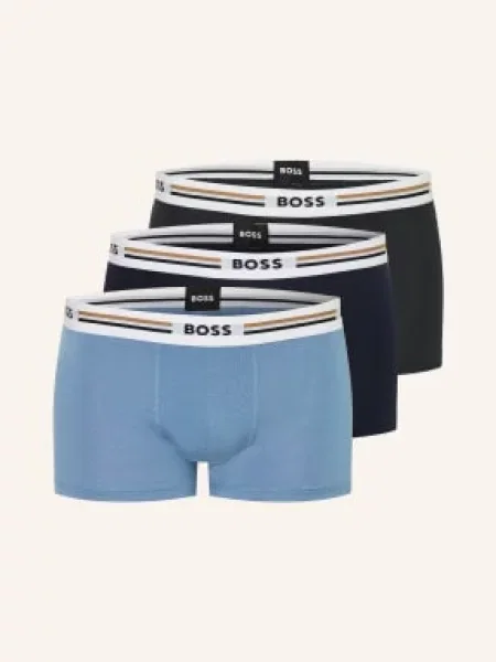 Boss Boxerky Revive 3 Kusy V Balení tmavě modrá / tmavě modrá černá