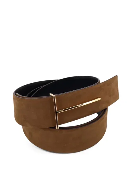 Curea Tom Ford din piele de căprioară cu cataramă