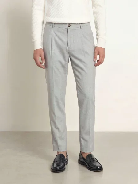 Joop! Oblekové Kalhoty Lester Regular Fit open grey šedé