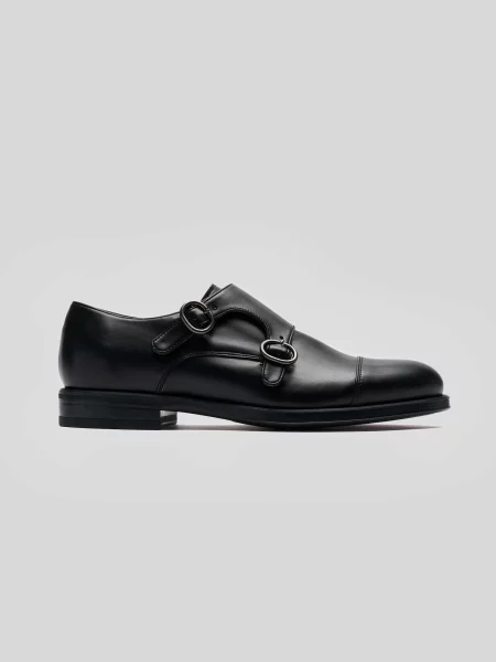 Solari Milano Pantofi cu șireturi Monk Strap' negru