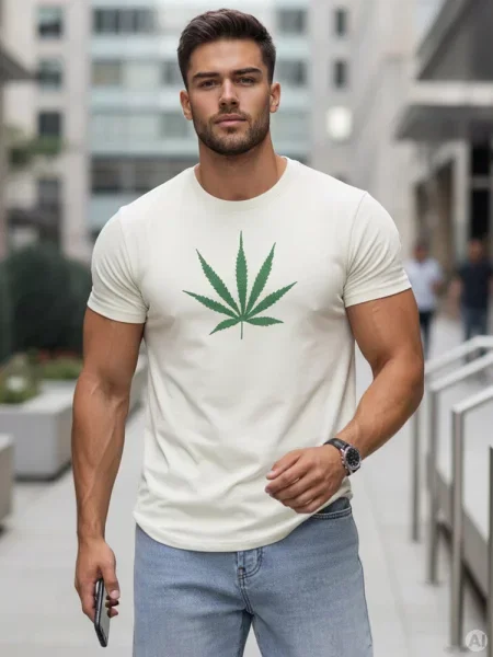 T-shirt z nadrukiem ecru Dstreet