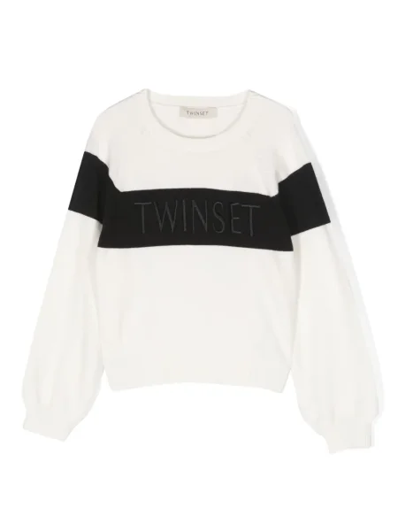 Sweter dziecięcy Twinset biały