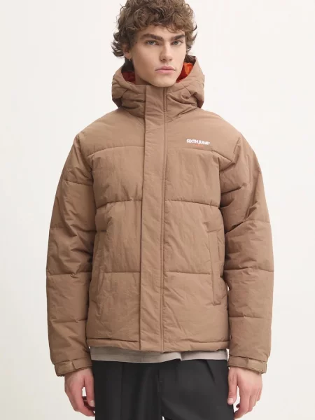 Яке Sixth June зимен модел кафяво