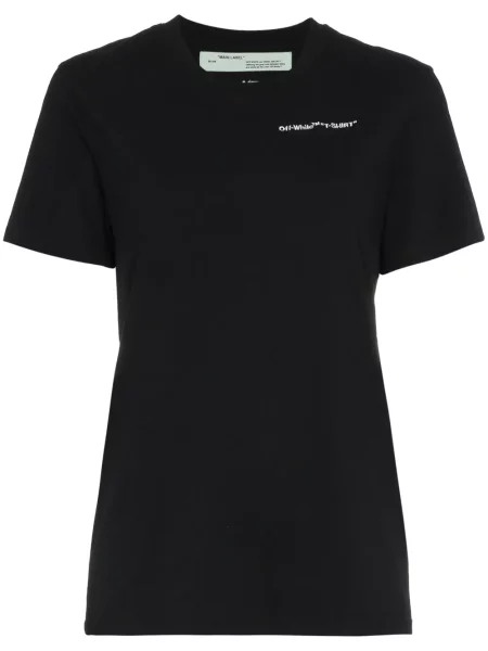 Tricou Off-white cu broderie alb