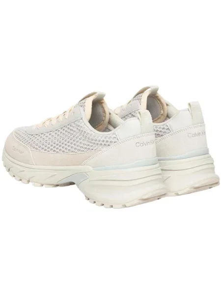 Sneakerși Calvin Klein Jeans cu șireturi din dantelă alb