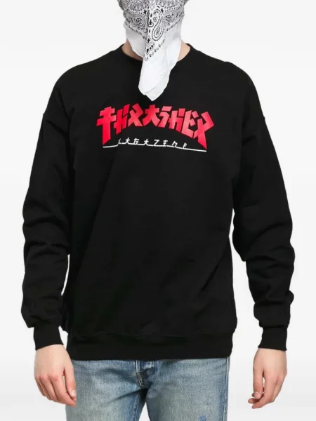 Bluza Thrasher z nadrukiem czarna