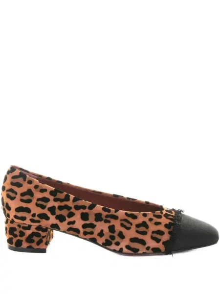 Полуотворени обувки Roberto Festa с принт с леопардов принт кафяво